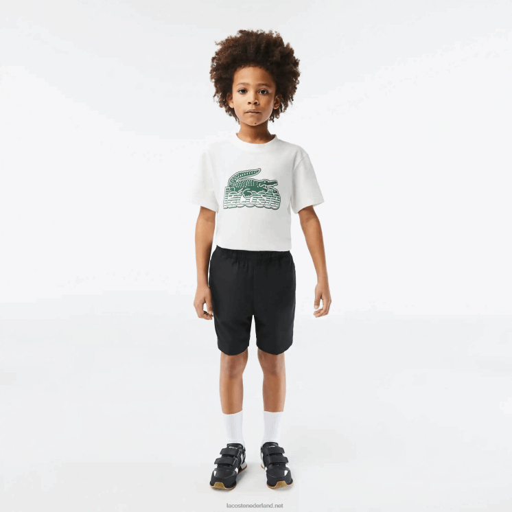 Lacoste sportieve diamanten korte broek 0828H3075 zwart 031 kinderen