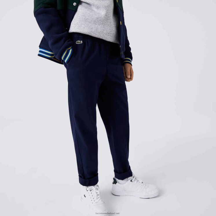 Lacoste stretch katoenen gabardine chino 0828H3269 marineblauw 166 jongens