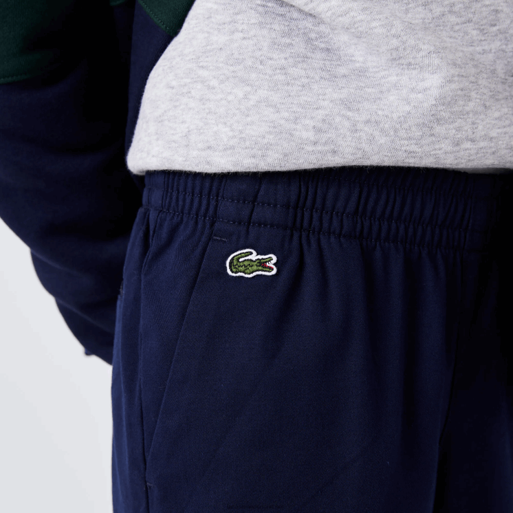 Lacoste stretch katoenen gabardine chino 0828H3269 marineblauw 166 jongens