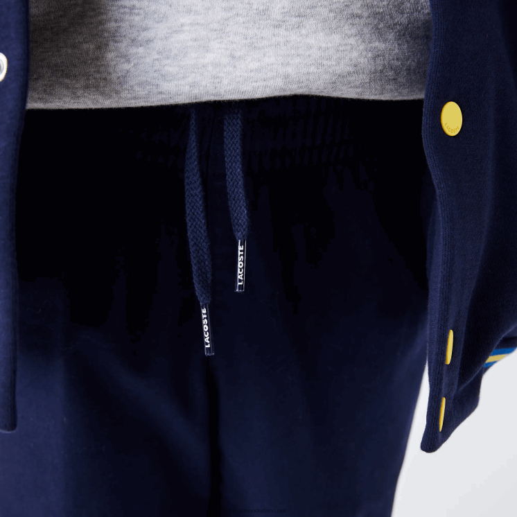 Lacoste stretch katoenen gabardine chino 0828H3269 marineblauw 166 jongens
