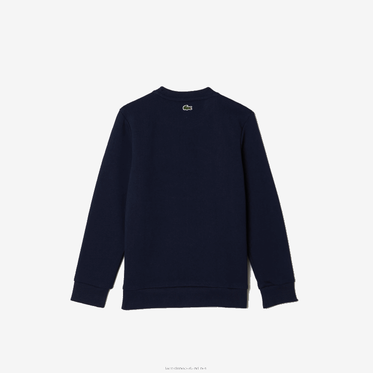 Lacoste sweatshirt met contrasterend colorblock-logo 0828H3056 marineblauw 166 kinderen