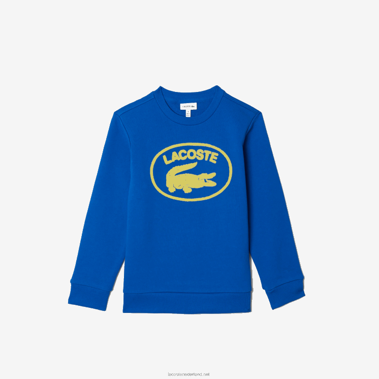 Lacoste sweatshirt met contrasterend colorblock-logo 0828H3241 blauw k1q kinderen