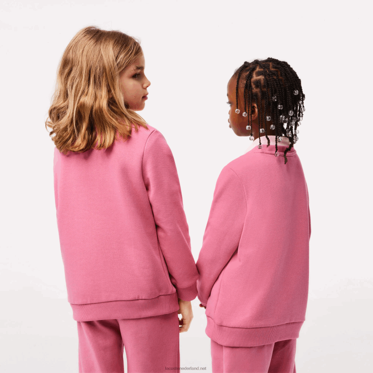 Lacoste sweatshirt van biologisch katoenen flanel 0828H3051 roze 2r3 kinderen