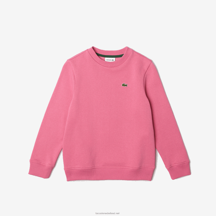 Lacoste sweatshirt van biologisch katoenen flanel 0828H3051 roze 2r3 kinderen