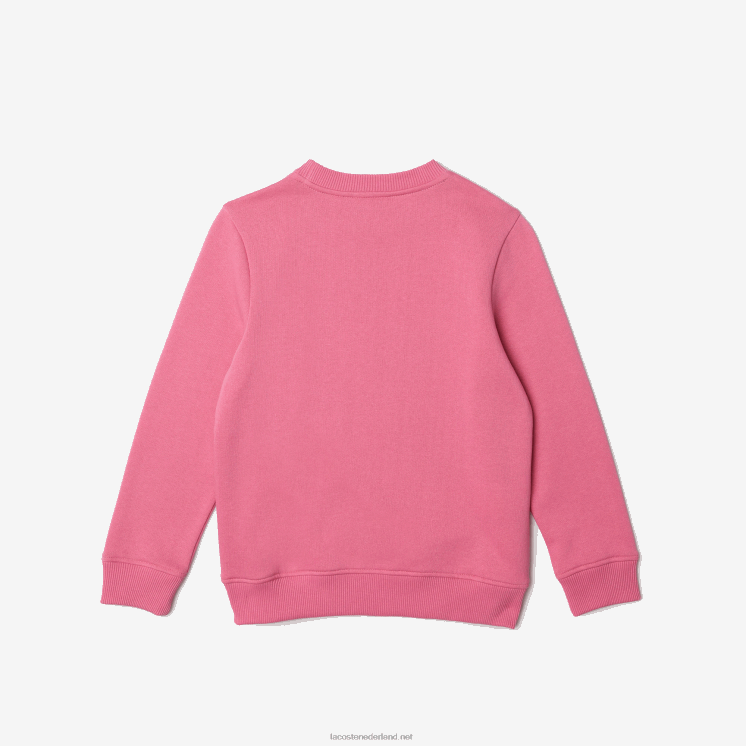 Lacoste sweatshirt van biologisch katoenen flanel 0828H3051 roze 2r3 kinderen