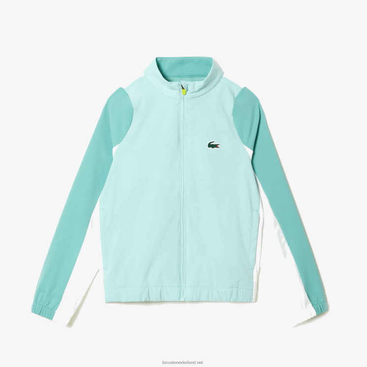 Lacoste tennis joggingbroek met kleurvlakken 0828H3046 lichtgroen wit geel xia jongens