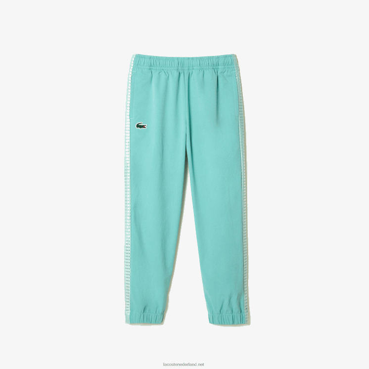Lacoste tennis joggingbroek met kleurvlakken 0828H3046 lichtgroen wit geel xia jongens