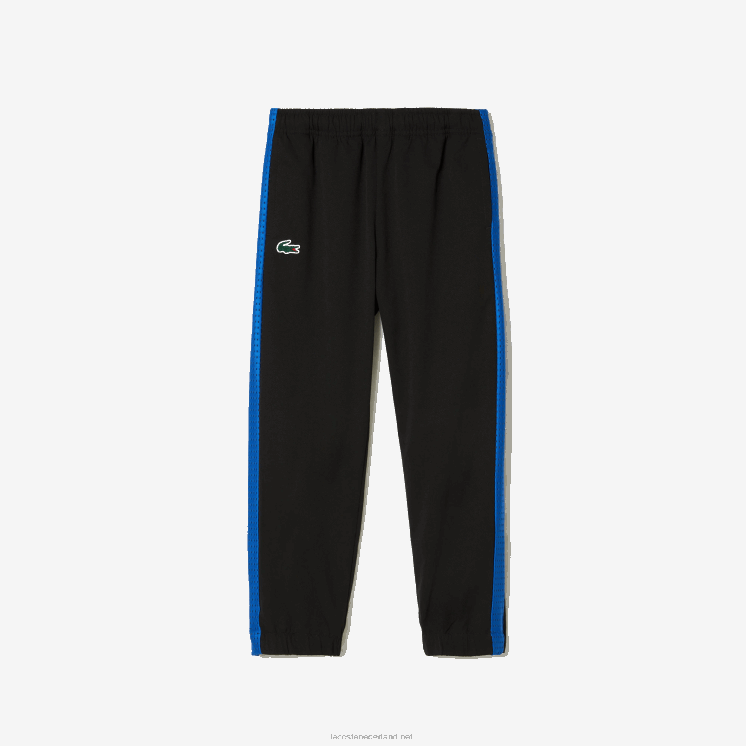 Lacoste tennis joggingbroek met kleurvlakken 0828H3047 zwart blauw geel av jongens