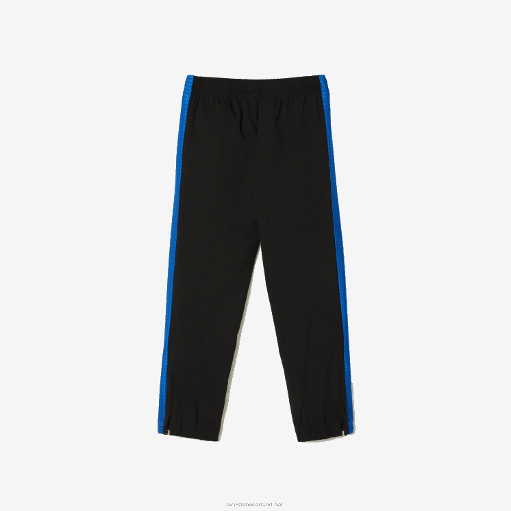 Lacoste tennis joggingbroek met kleurvlakken 0828H3047 zwart blauw geel av jongens