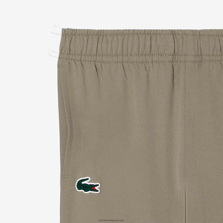 Lacoste tennis x daniil medvedev joggingbroek 0828H3042 beige wit blauw oranje schrift jongens