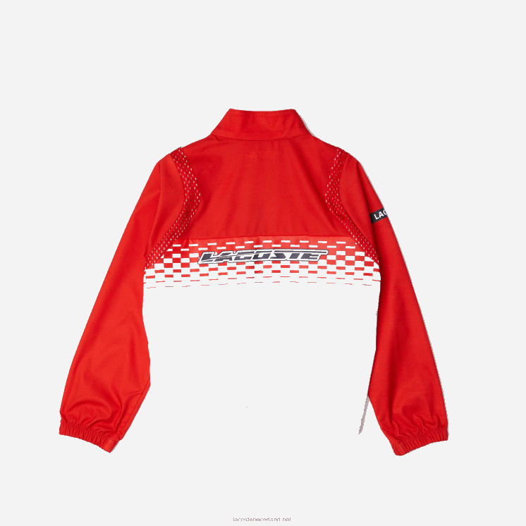 Lacoste tennis x daniil medvedev joggingbroek 0828H3043 rood wit blauw cf1 jongens