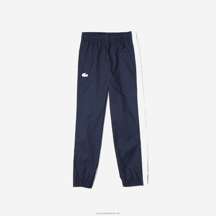 Lacoste tennis x daniil medvedev joggingbroek 0828H3043 rood wit blauw cf1 jongens