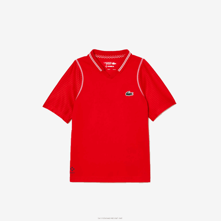 Lacoste tennis x daniil medvedev ultradroge polo 0828H3012 rode s5h jongens