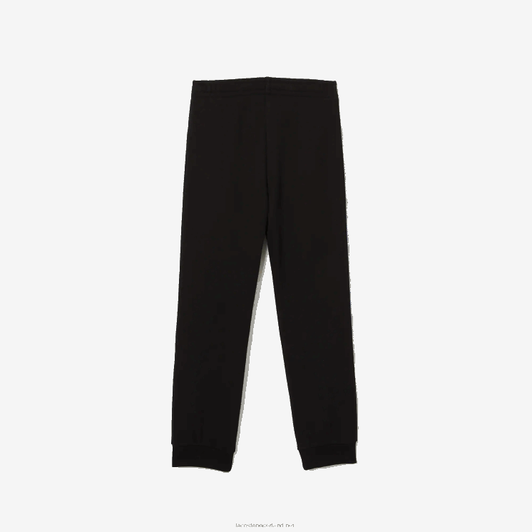 Lacoste trainingsbroek met bedrukte banden 0828H3223 zwart blauw 985 kinderen