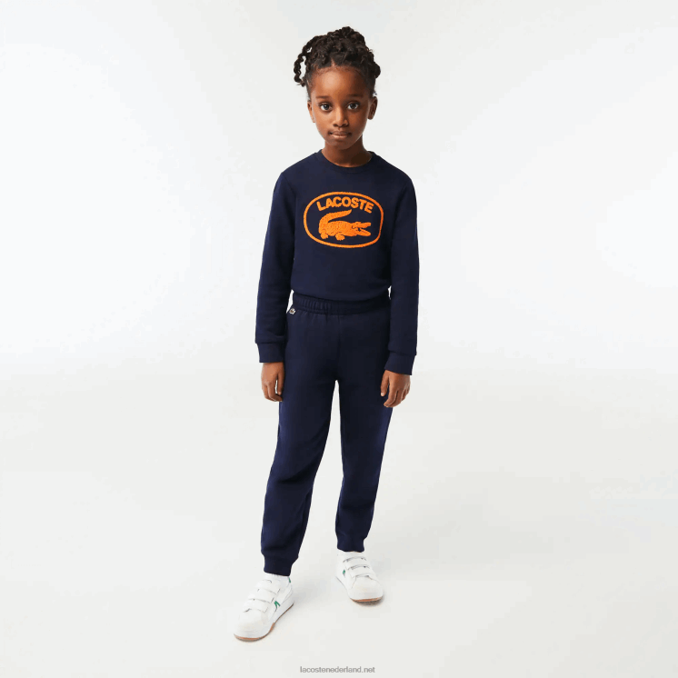 Lacoste trainingsbroek met kleurvlakken 0828H3197 marineblauw 166 kinderen