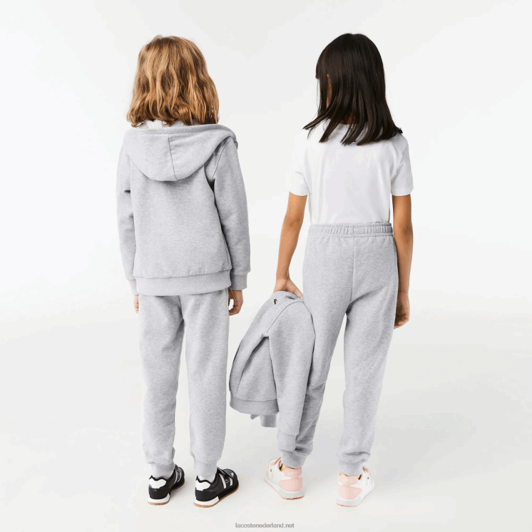 Lacoste trainingsbroek met kleurvlakken 0828H3198 grijze chine ca kinderen