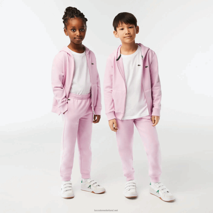 Lacoste trainingsbroek met kleurvlakken 0828H3212 roze z4h kinderen