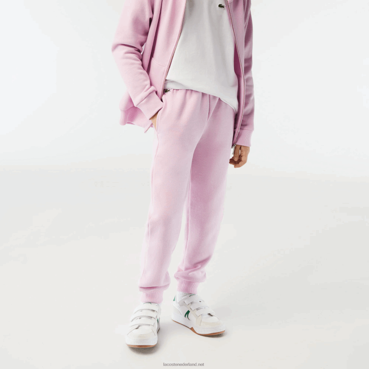 Lacoste trainingsbroek met kleurvlakken 0828H3212 roze z4h kinderen