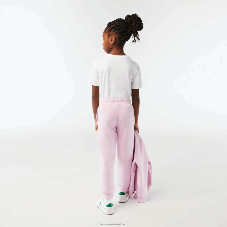 Lacoste trainingsbroek met kleurvlakken 0828H3212 roze z4h kinderen