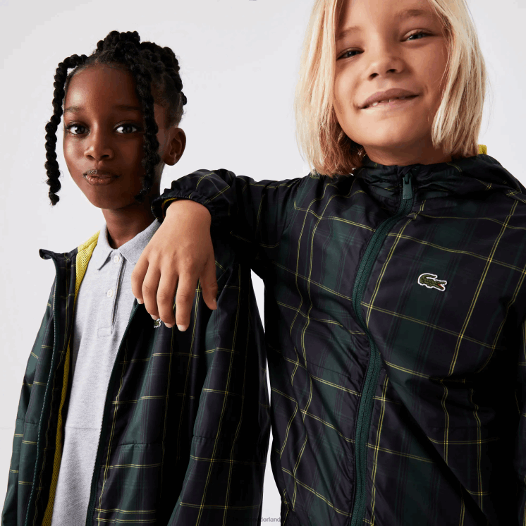 Lacoste waterafstotend windjack 0828H3262 marineblauw groen geel 9dw kinderen