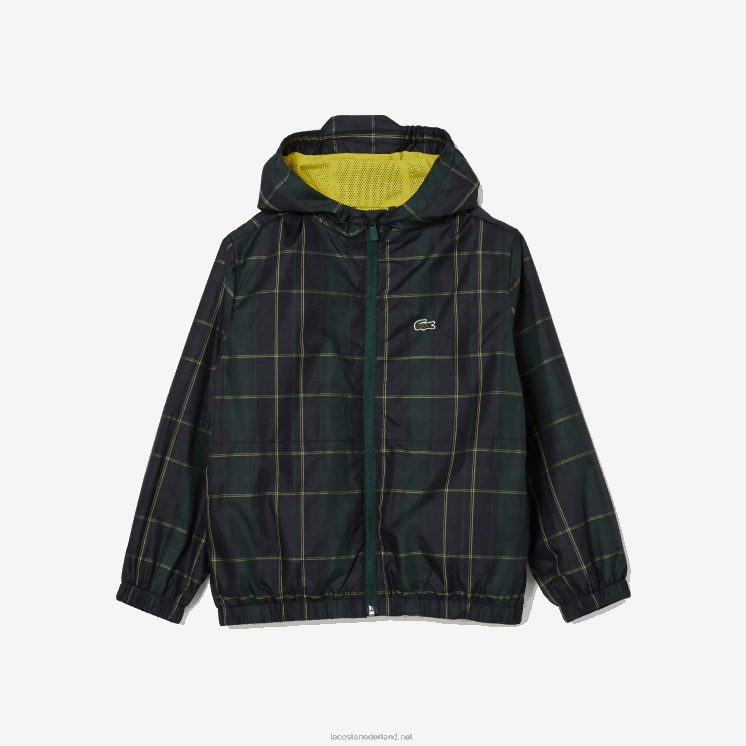 Lacoste waterafstotend windjack 0828H3262 marineblauw groen geel 9dw kinderen