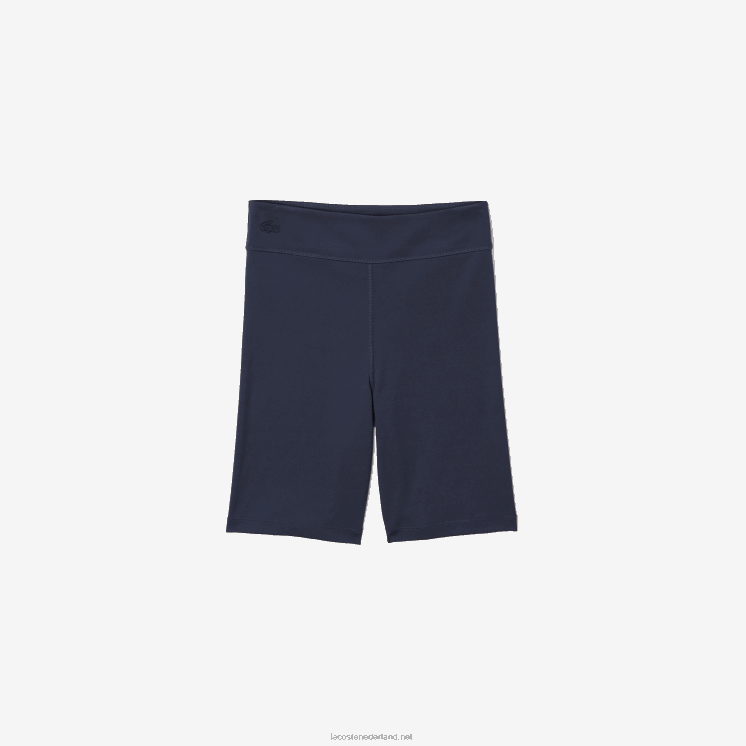 Lacoste fietsbroek van gerecyclede vezels 0828H3086 blauwe kxe meisjes