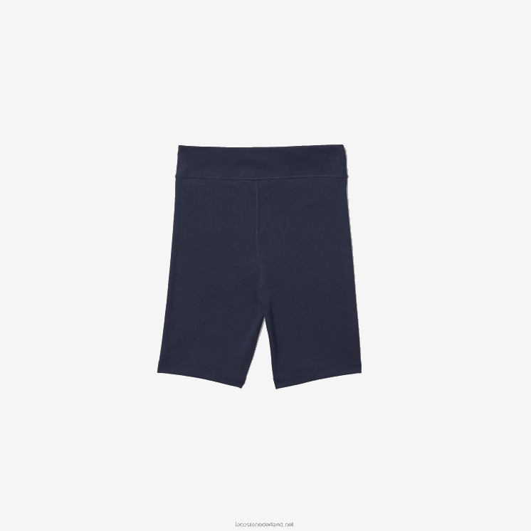 Lacoste fietsbroek van gerecyclede vezels 0828H3086 blauwe kxe meisjes