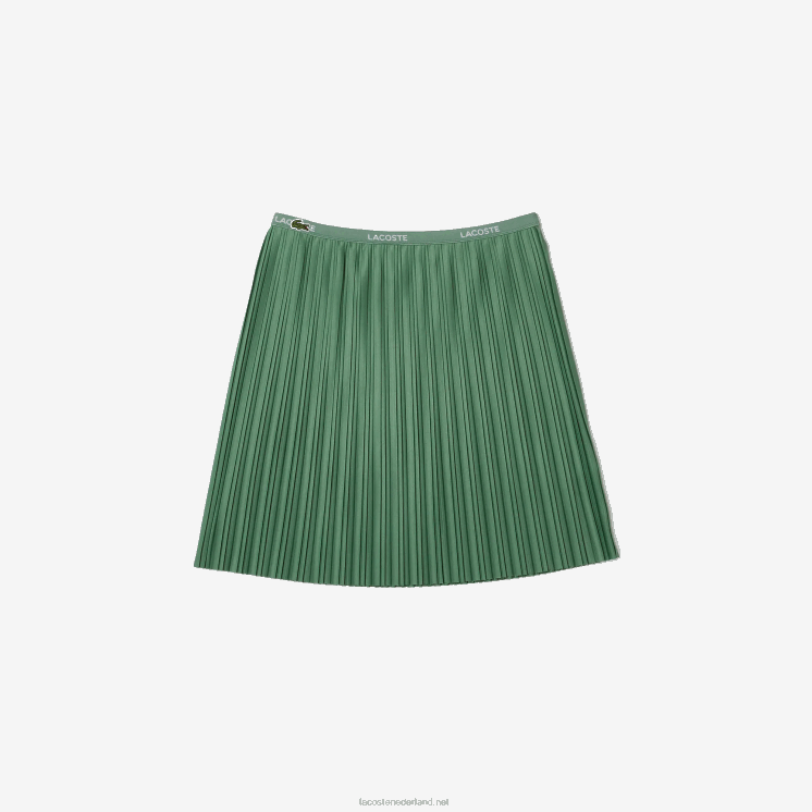 Lacoste geplooide jersey rok 0828H3090 kaki groen kx5 meisjes