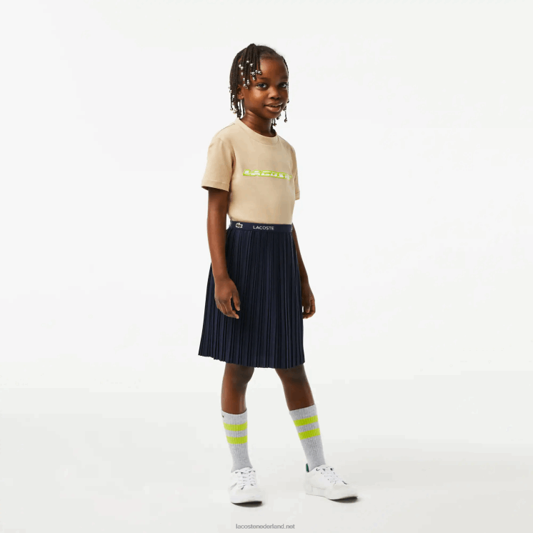 Lacoste geplooide jersey rok 0828H3091 marineblauw 166 meisjes
