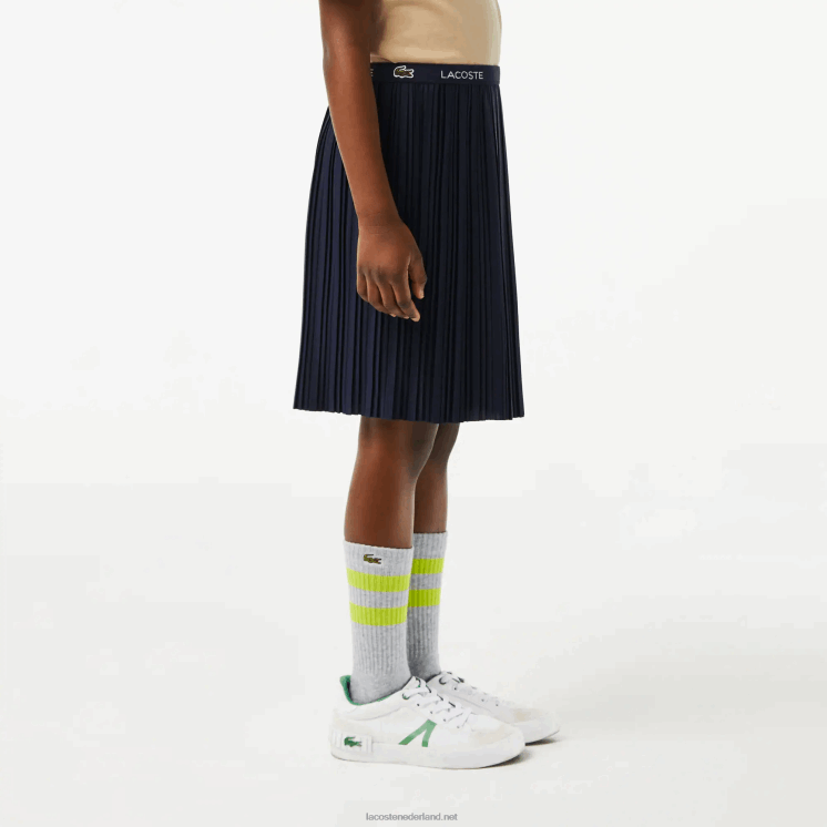Lacoste geplooide jersey rok 0828H3091 marineblauw 166 meisjes