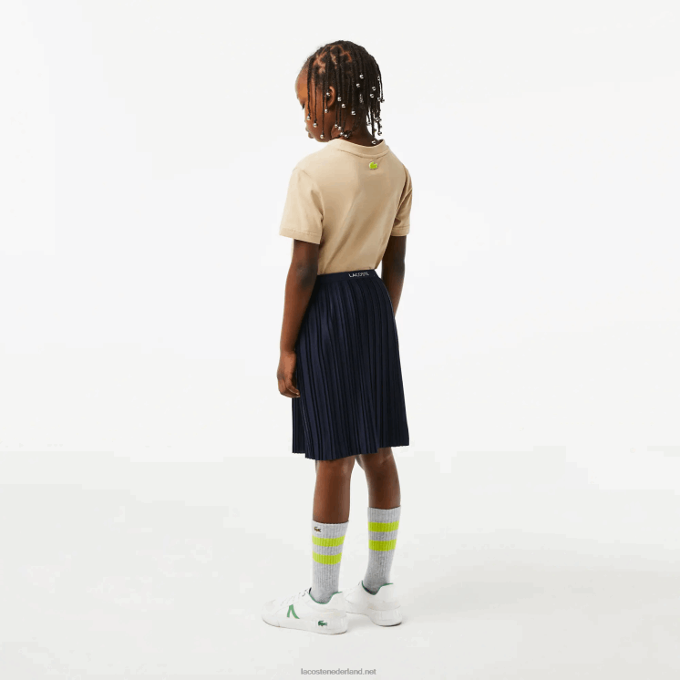Lacoste geplooide jersey rok 0828H3091 marineblauw 166 meisjes