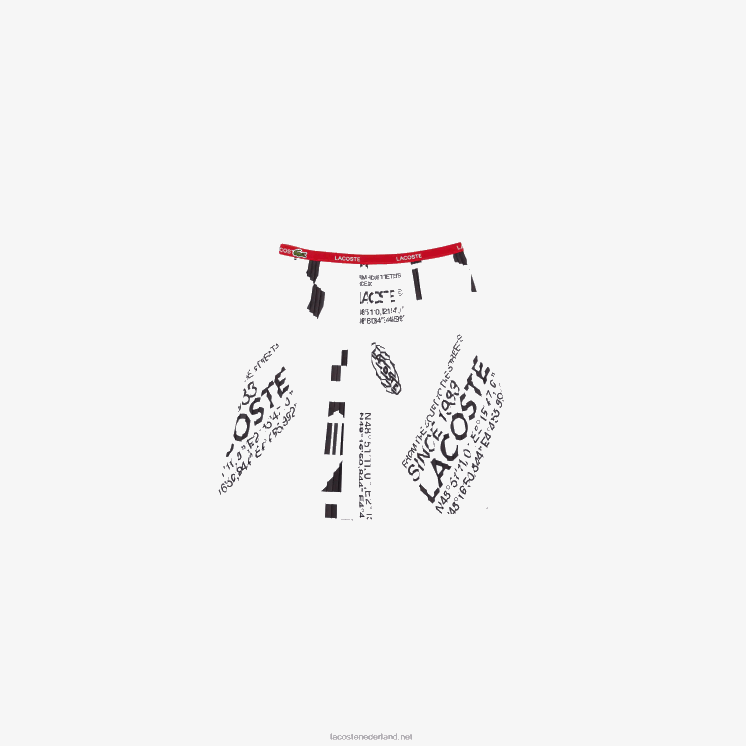 Lacoste jersey plooirok 0828H3291 wit 001 meisjes