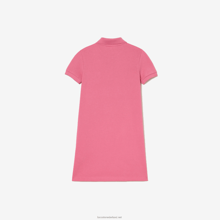 Lacoste katoenen polojurk 0828H3081 roze 2r3 meisjes