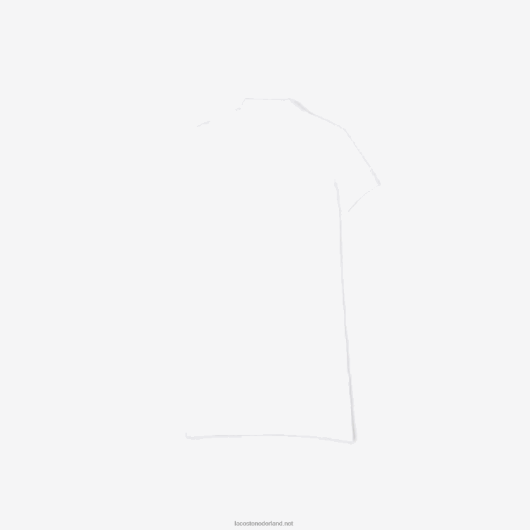 Lacoste katoenen polojurk 0828H3082 wit 001 meisjes