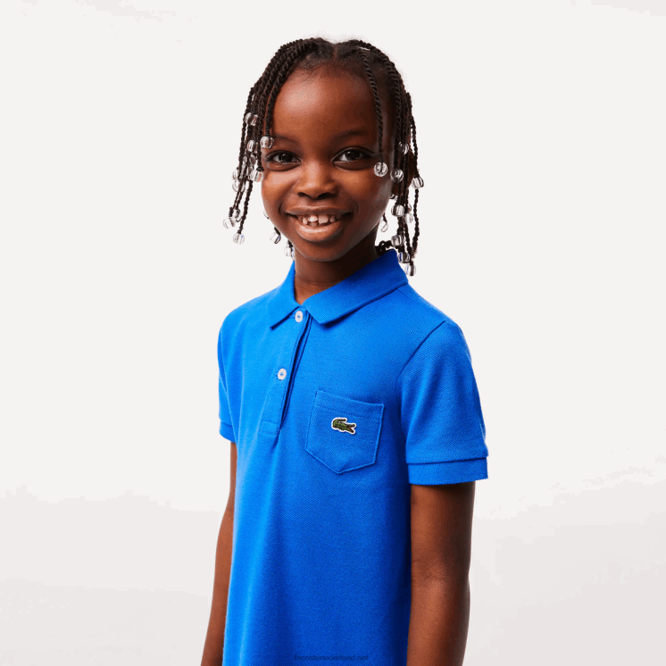 Lacoste katoenen polojurk 0828H3084 blauwe kxb meisjes