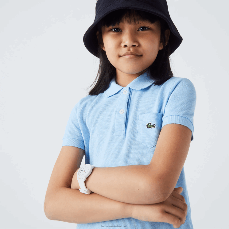 Lacoste katoenen polojurk 0828H3094 blauwe hbp meisjes