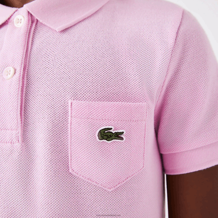 Lacoste katoenen polojurk 0828H3288 roze z4h meisjes