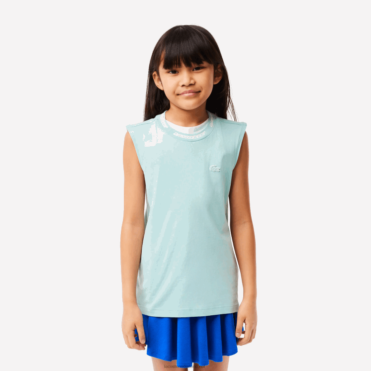 Lacoste mouwloos T-shirt van katoenjersey 0828H3016 mint lgf meisjes