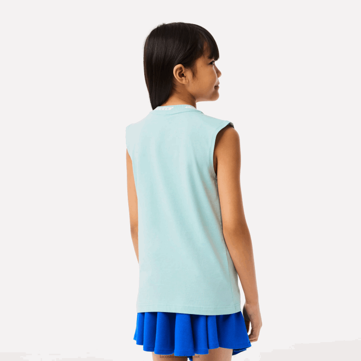 Lacoste mouwloos T-shirt van katoenjersey 0828H3016 mint lgf meisjes
