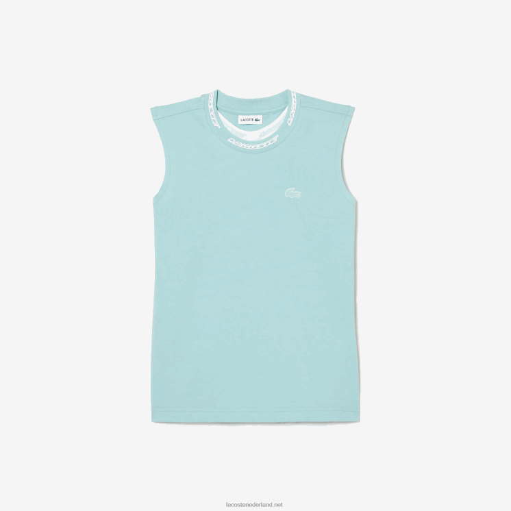 Lacoste mouwloos T-shirt van katoenjersey 0828H3016 mint lgf meisjes