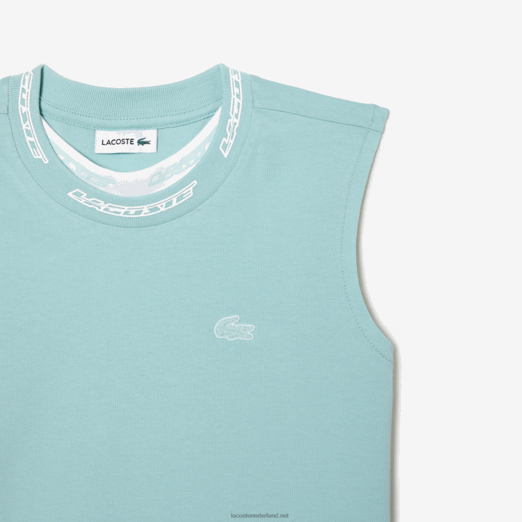 Lacoste mouwloos T-shirt van katoenjersey 0828H3016 mint lgf meisjes
