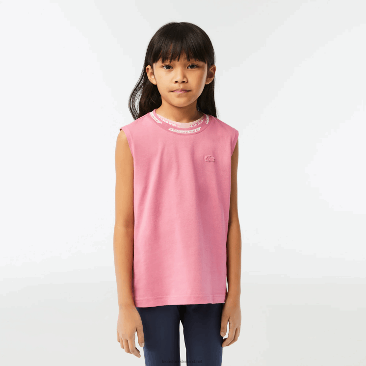Lacoste mouwloos T-shirt van katoenjersey 0828H3017 roze 2r3 meisjes