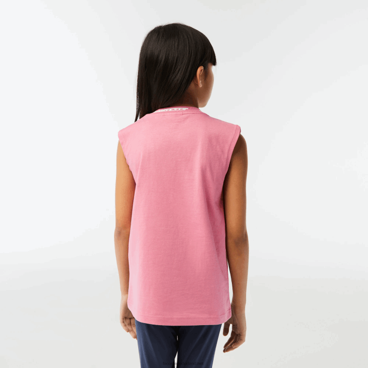 Lacoste mouwloos T-shirt van katoenjersey 0828H3017 roze 2r3 meisjes