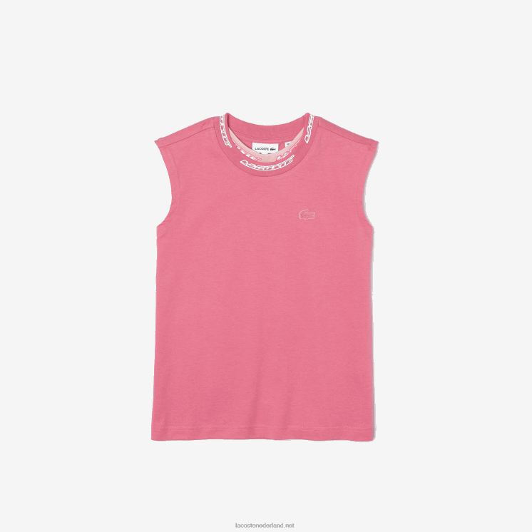 Lacoste mouwloos T-shirt van katoenjersey 0828H3017 roze 2r3 meisjes