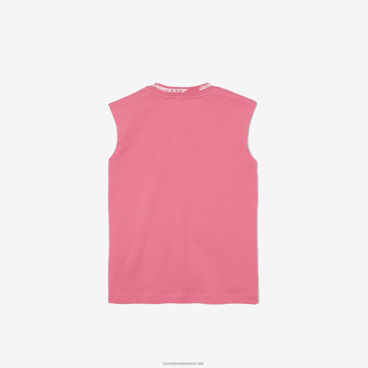 Lacoste mouwloos T-shirt van katoenjersey 0828H3017 roze 2r3 meisjes