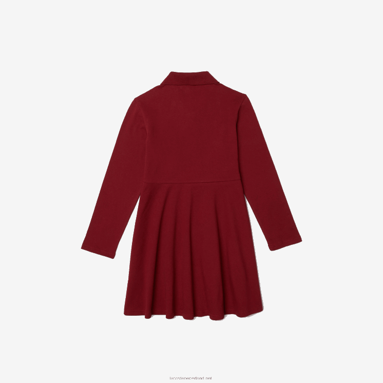 Lacoste piqué polojurk 0828H3281 bordeaux ja meisjes