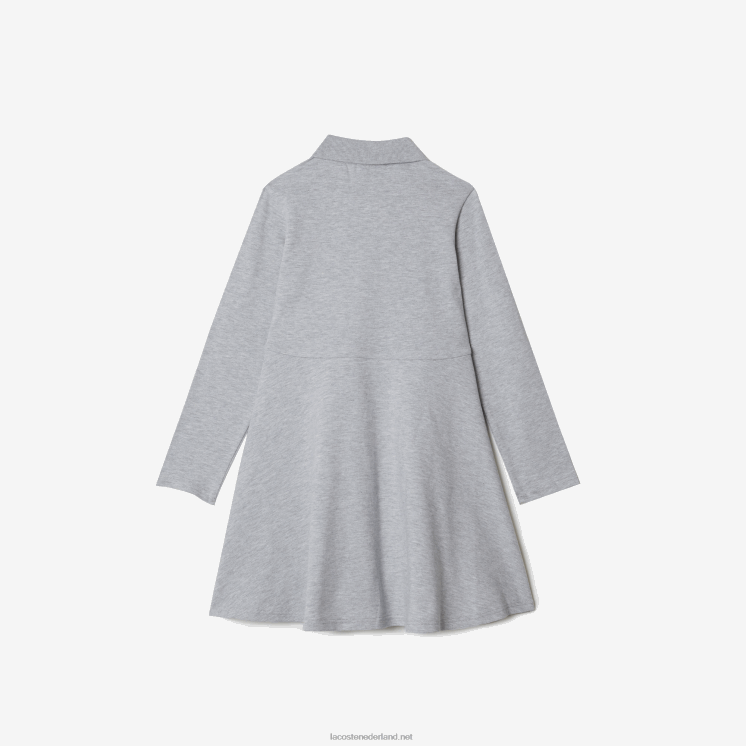 Lacoste piqué polojurk 0828H3282 grijze chine ca meisjes