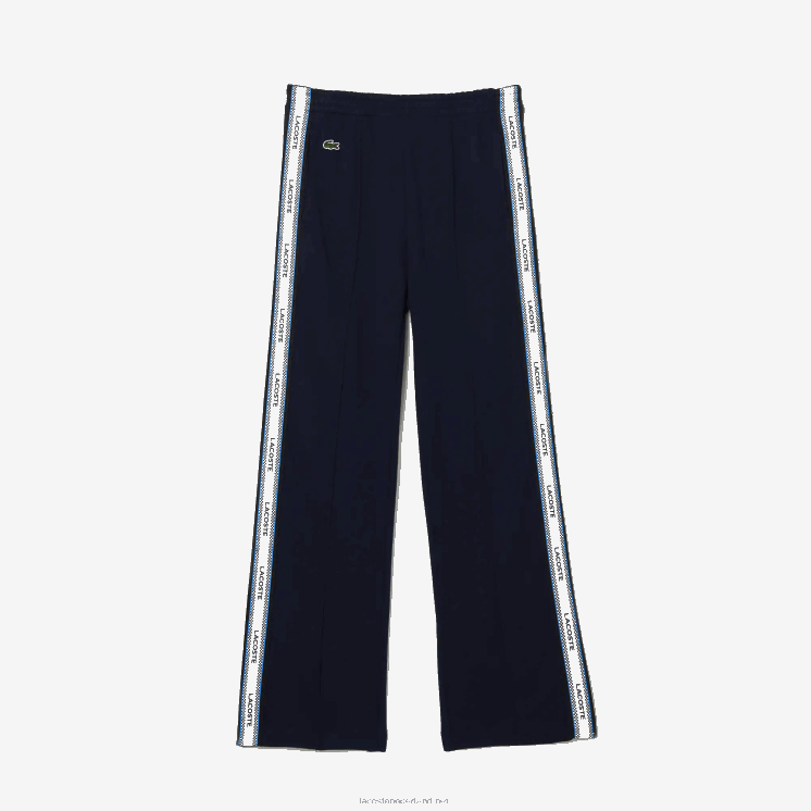 Lacoste zijbanden oversized broek 0828H3289 marineblauw 166 meisjes