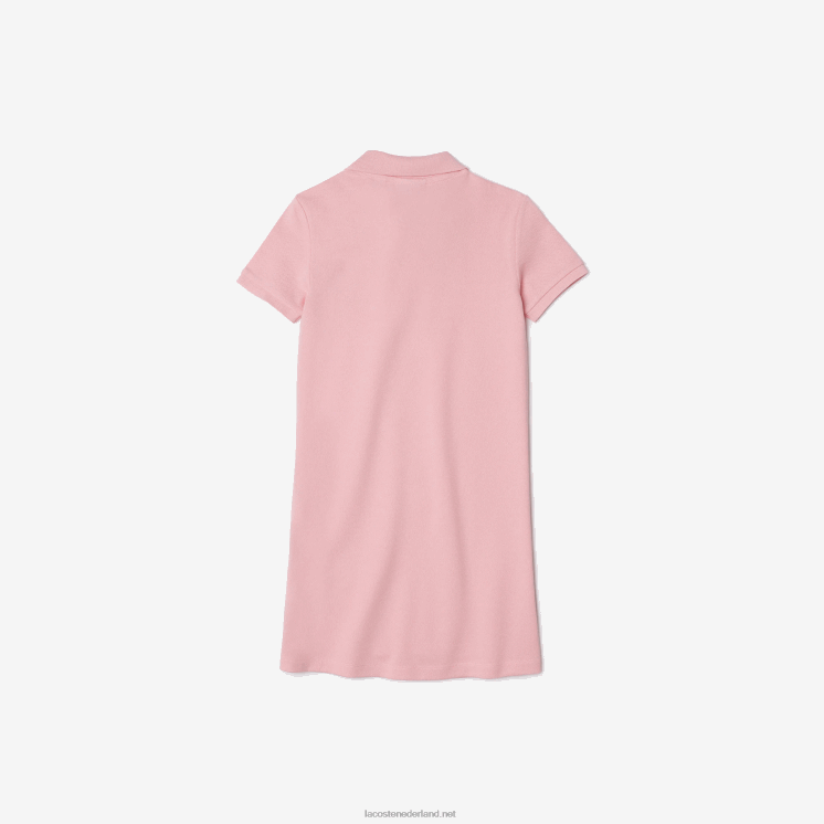lacoste x minecraft katoenen piqué polojurk 0828H3297 roze 7sy meisjes