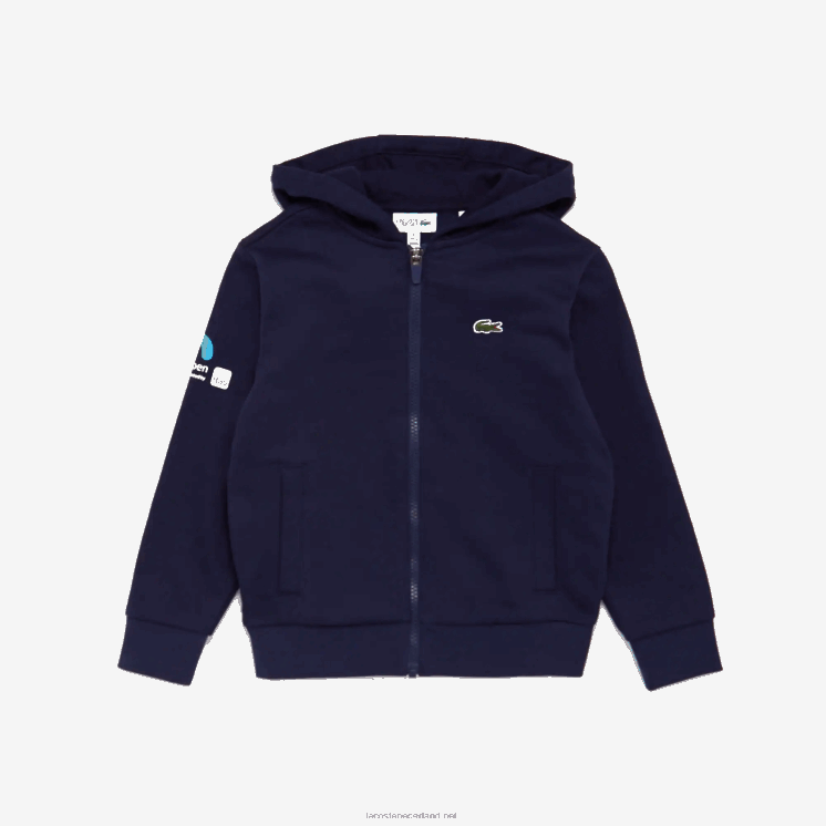 Lacoste Miami open sweatshirt met capuchon 0828H3257 marineblauw 166 kinderen